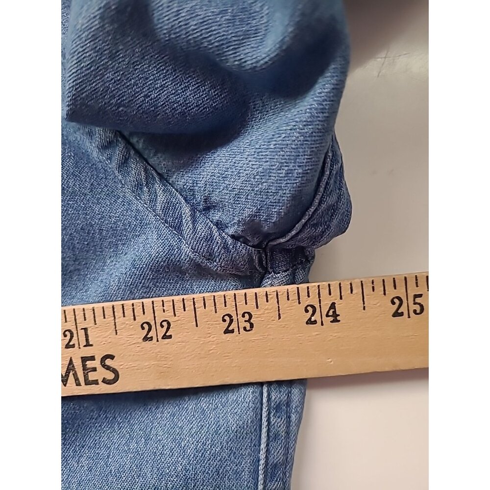 Arrow Blue Jeans Co Men’s Chambray Button Down Shirt 15.5 100% Cotton Light Wash - Picture 4 of 10